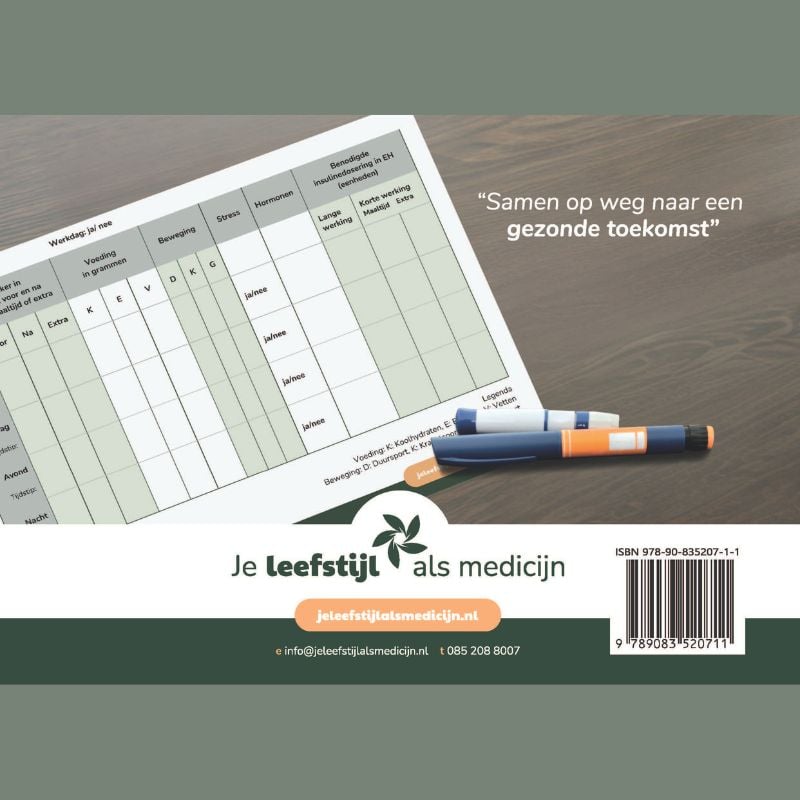 Achterzijde Dagboek voor zelfmanagement bij diabetes type 1 Achterzijde Dagboek voor zelfmanagement bij diabetes type 1